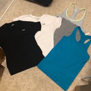 Bundle of underarmour workout shirts (4)